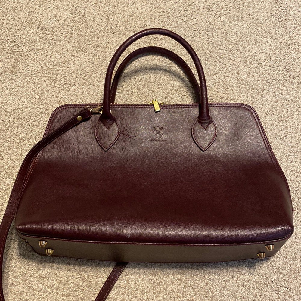 Florence Leather Market Purple Purse